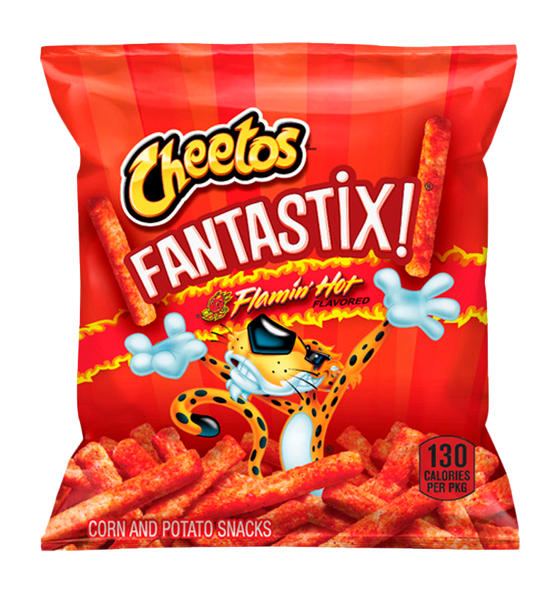 CHEETOS® FANTASTIX® FLAMIN HOT® CHEESE FLAVORED BAKED CORN &amp; POTATO SNACKS - 1OZ.