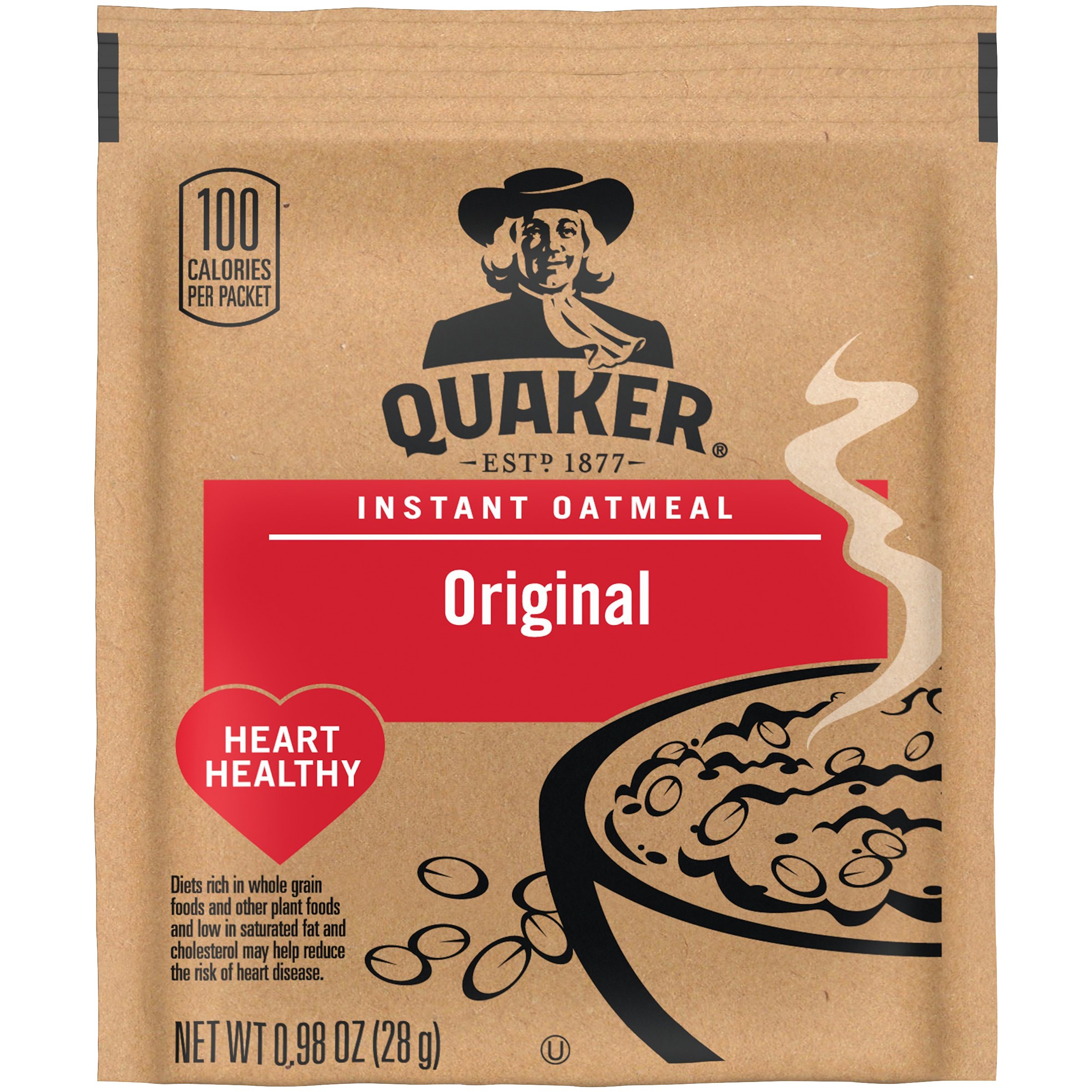 Quaker® Instant Oatmeal Regular Flavor - 1oz.