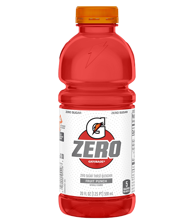 GATORADE ZERO SUGAR THIRST QUENCHER FRUIT PUNCH - 20 OZ.