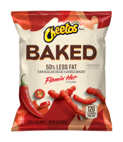 CHEETOS® BAKED WHOLE GRAIN RICH FLAMIN HOT® CHEESE FLAVORED SNACKS – CRUNCHY - .875OZ.