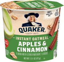 Quaker® Instant Oatmeal Cups Apples & Cinnamon - 1.51oz.